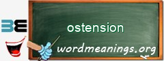 WordMeaning blackboard for ostension